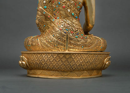 Mitrugpa Statue | 24K Gold Fire-Gilded Copper Artwork
