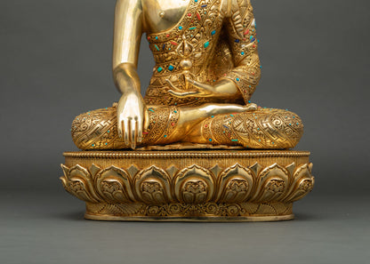 Mitrugpa Statue | 24K Gold Fire-Gilded Copper Artwork