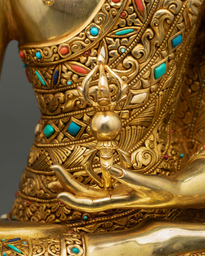 Mitrugpa Statue | 24K Gold Fire-Gilded Copper Artwork