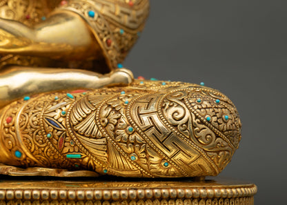 Mitrugpa Statue | 24K Gold Fire-Gilded Copper Artwork