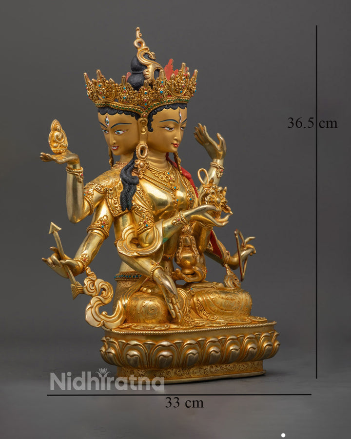 Namgyalma Statue | Handcrafted with 24K Gold Accent