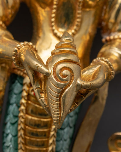 Beautifully Hand-Carved Naga Kanya Statue | Serpent Goddess