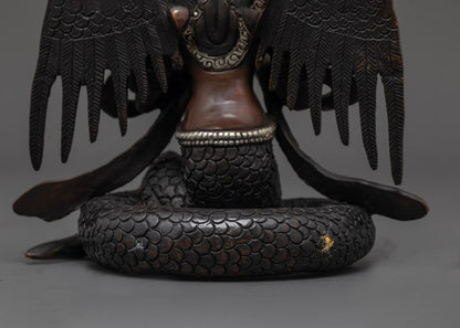 Female Serpent Naga Kanya Statue | Oxidized Copper Statue