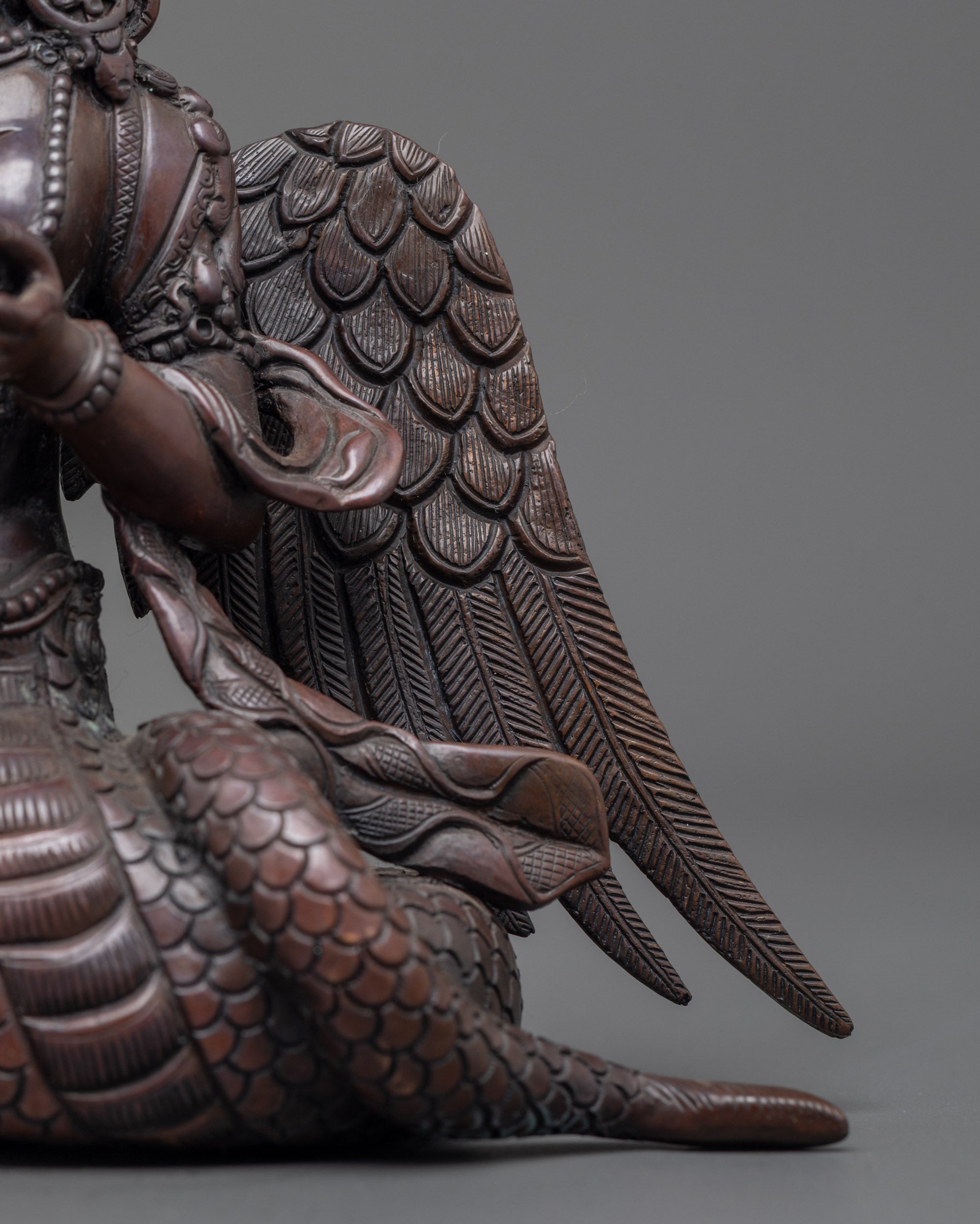 Oxidized Naga Kanya Statue | Handmade Serpent Goddess Sculpture