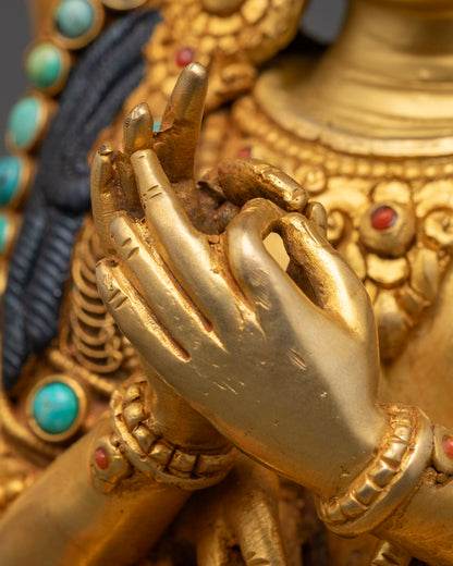 Hand-Carved Namasangiti Statue from Nepal