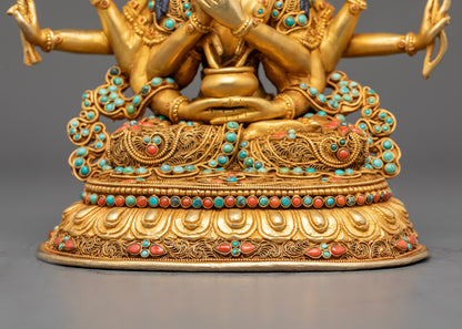 Hand-Carved Namasangiti Statue from Nepal