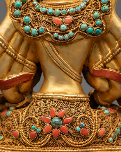 Hand-Carved Namasangiti Statue from Nepal