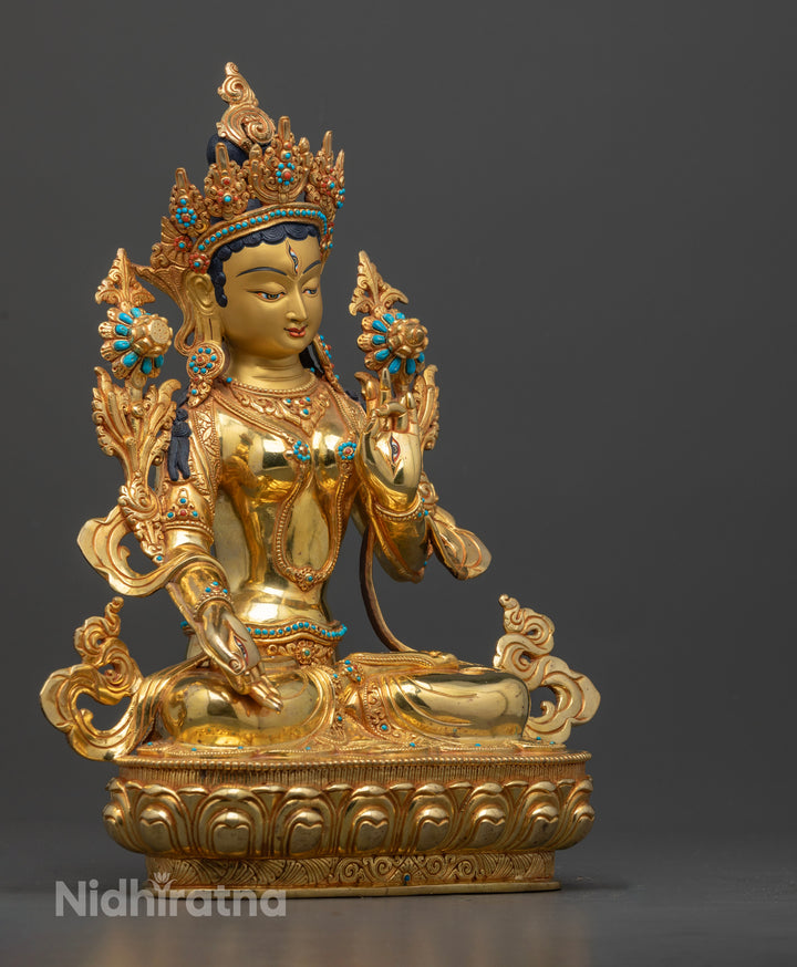 Buddhist White Tara Statue | Traditional Artwork