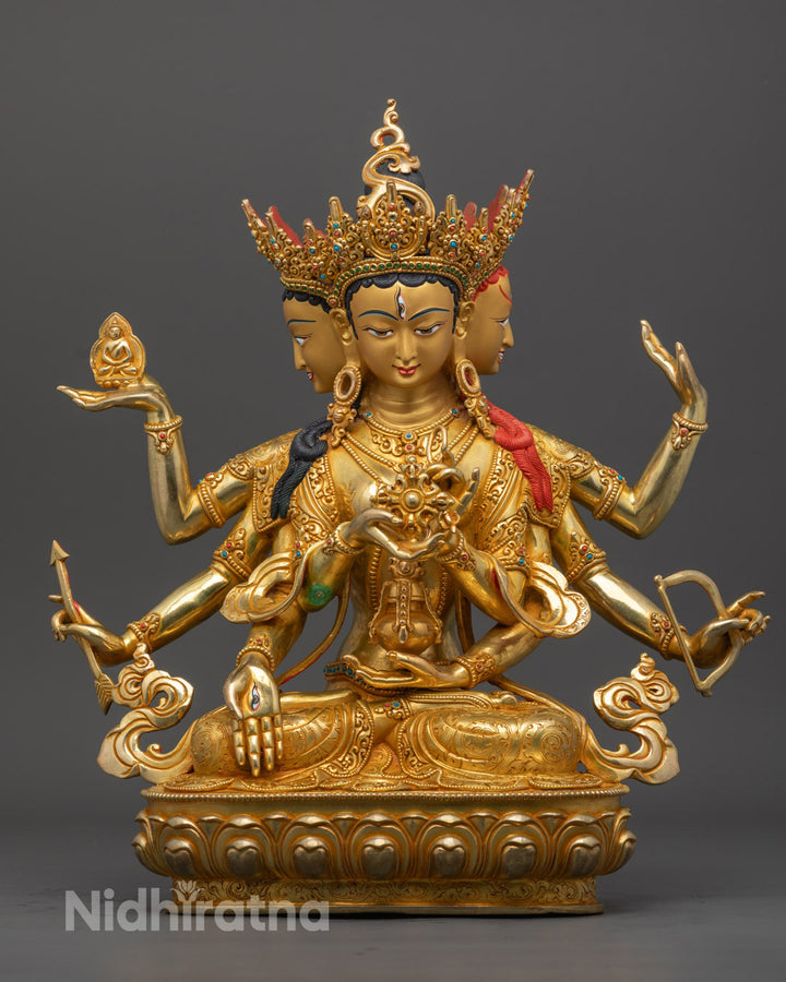 Namgyalma Statue | Handcrafted with 24K Gold Accent