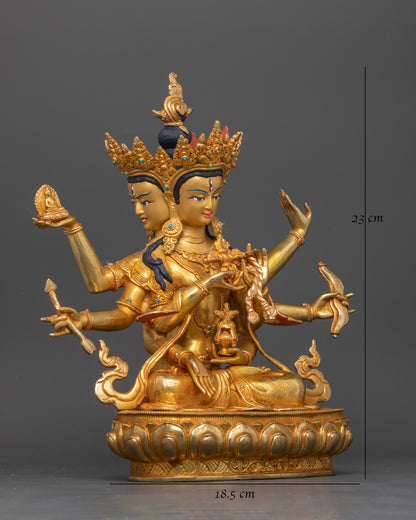 Namgyalma deity sculpture holding vajra bow arrow vase lotus Himalayan artstatue