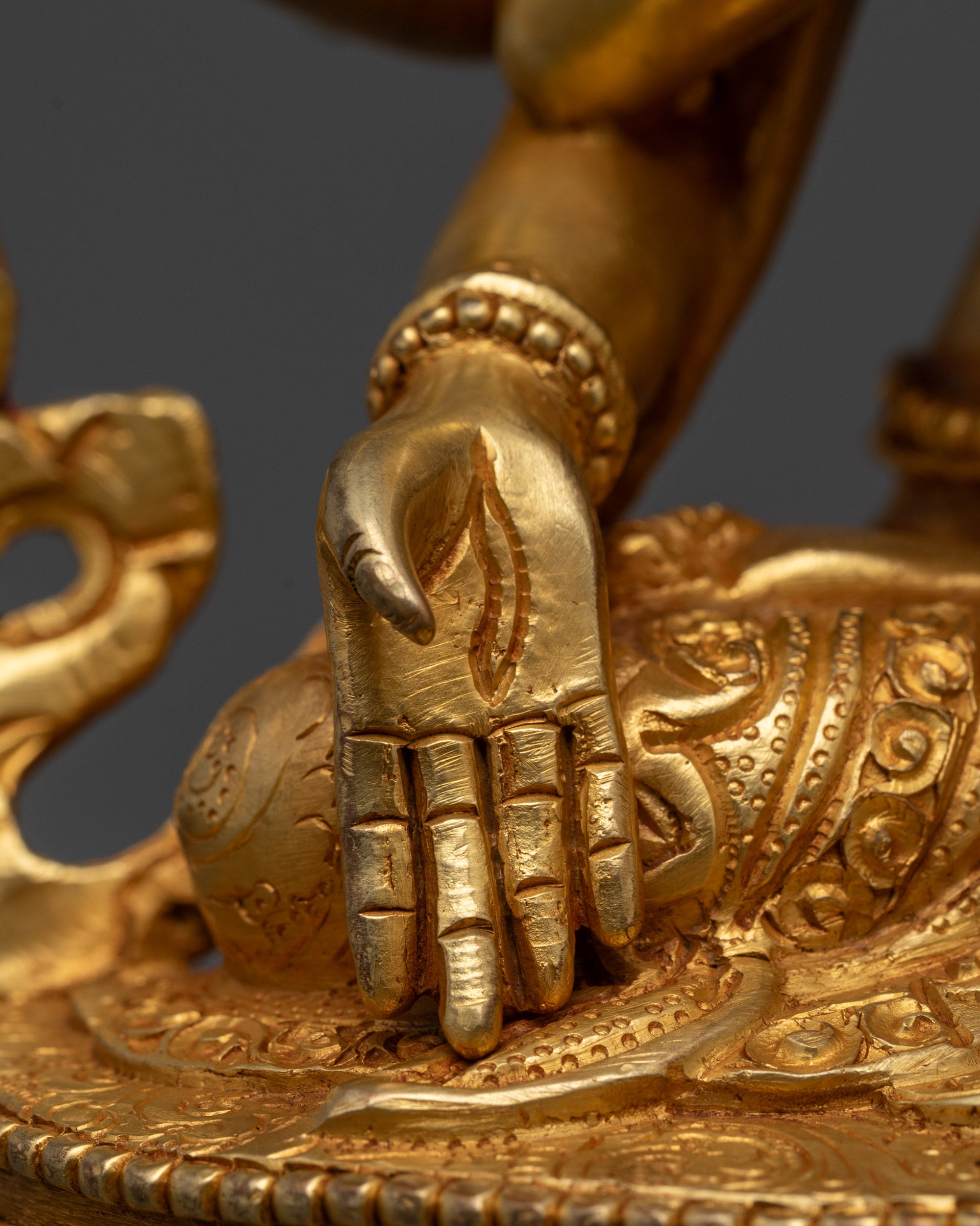 Namgyalma Sculpture | Three-Faced Goddess Handcrafted in Nepal