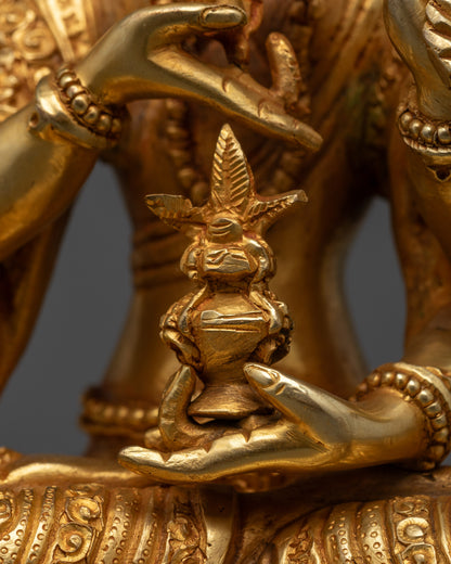 Namgyalma Sculpture | Three-Faced Goddess Handcrafted in Nepal