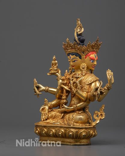 Namgyalma Sculpture | Three-Faced Goddess Handcrafted in Nepal