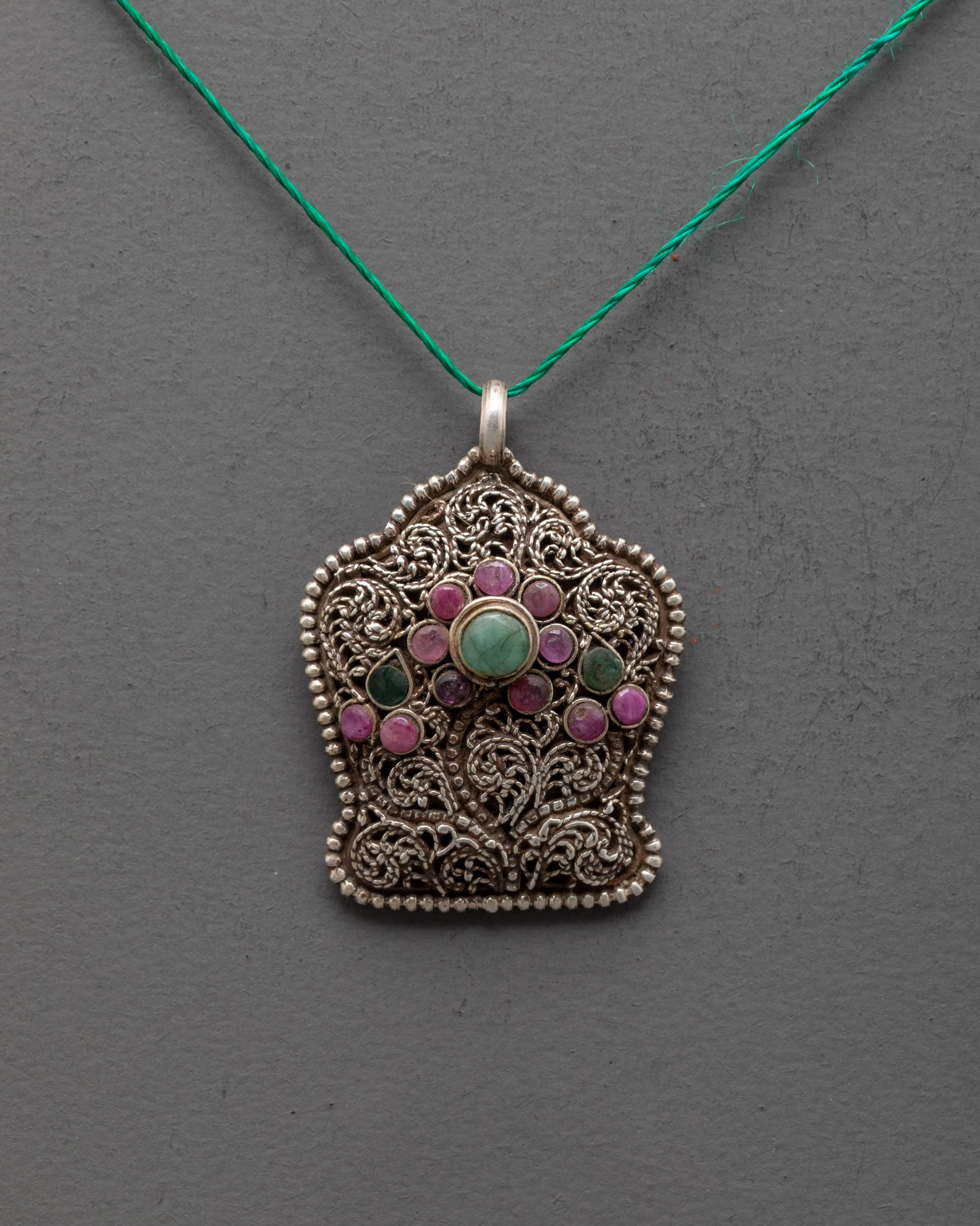 Nature-Inspired Flower Locket | Adorned with Vibrant Gemstones