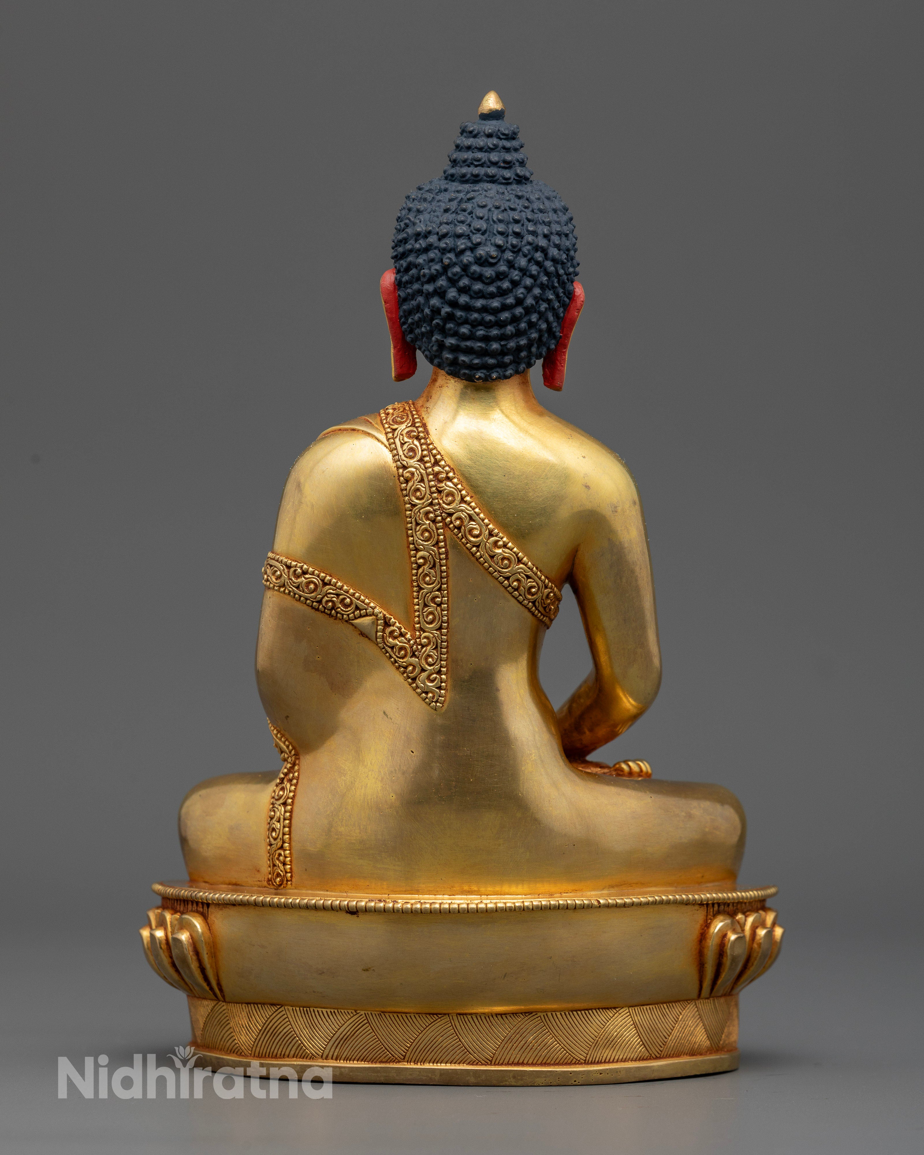 Nepalese Amitabha Buddha statue for Buddhist altar and meditation.