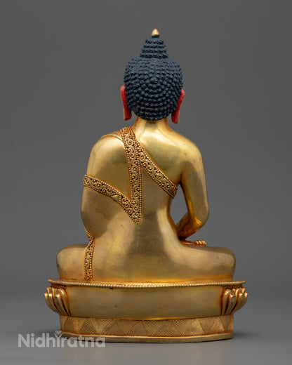 Nepalese Amitabha Buddha statue for Buddhist altar and meditation.