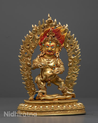 Nepalese Black Dzambhala Statue | Spiritual Protection