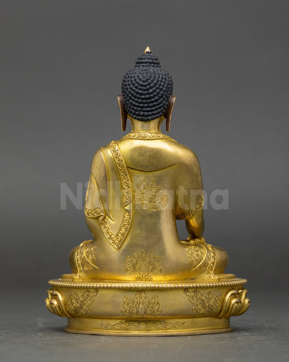 Nepalese Buddhist Shakya Thubpa statue for meditation and sacred space with lost wax casting craftsmanship