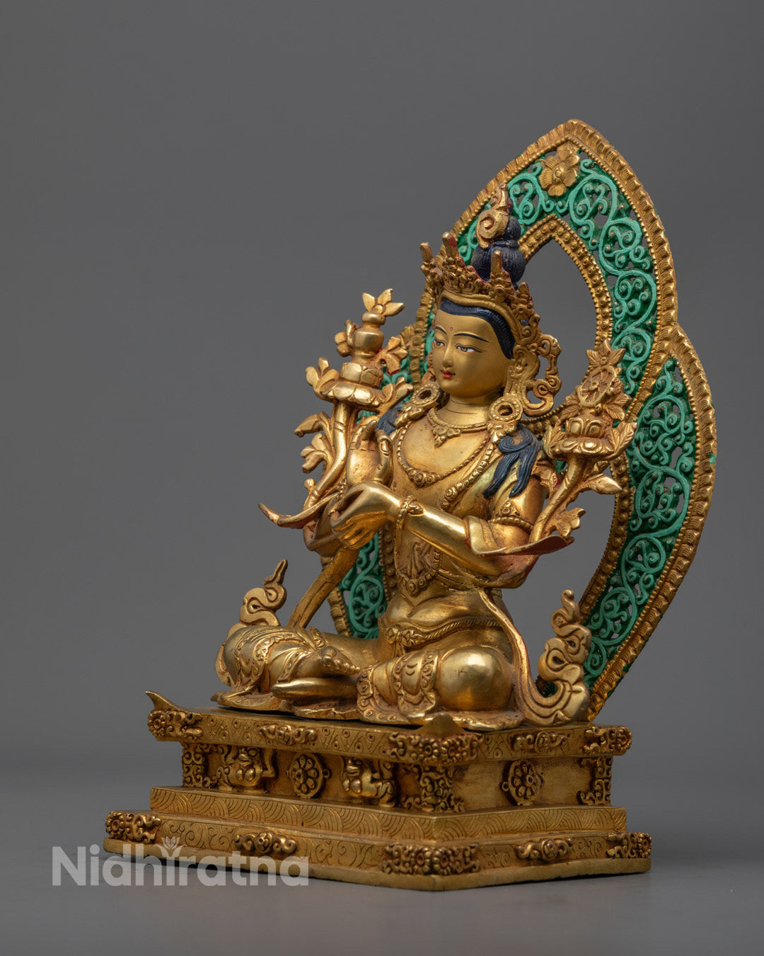 Nepalese Buddhist art Maitreya Buddha statue showcasing traditional lost wax method craftsmanship and spiritual symbolism