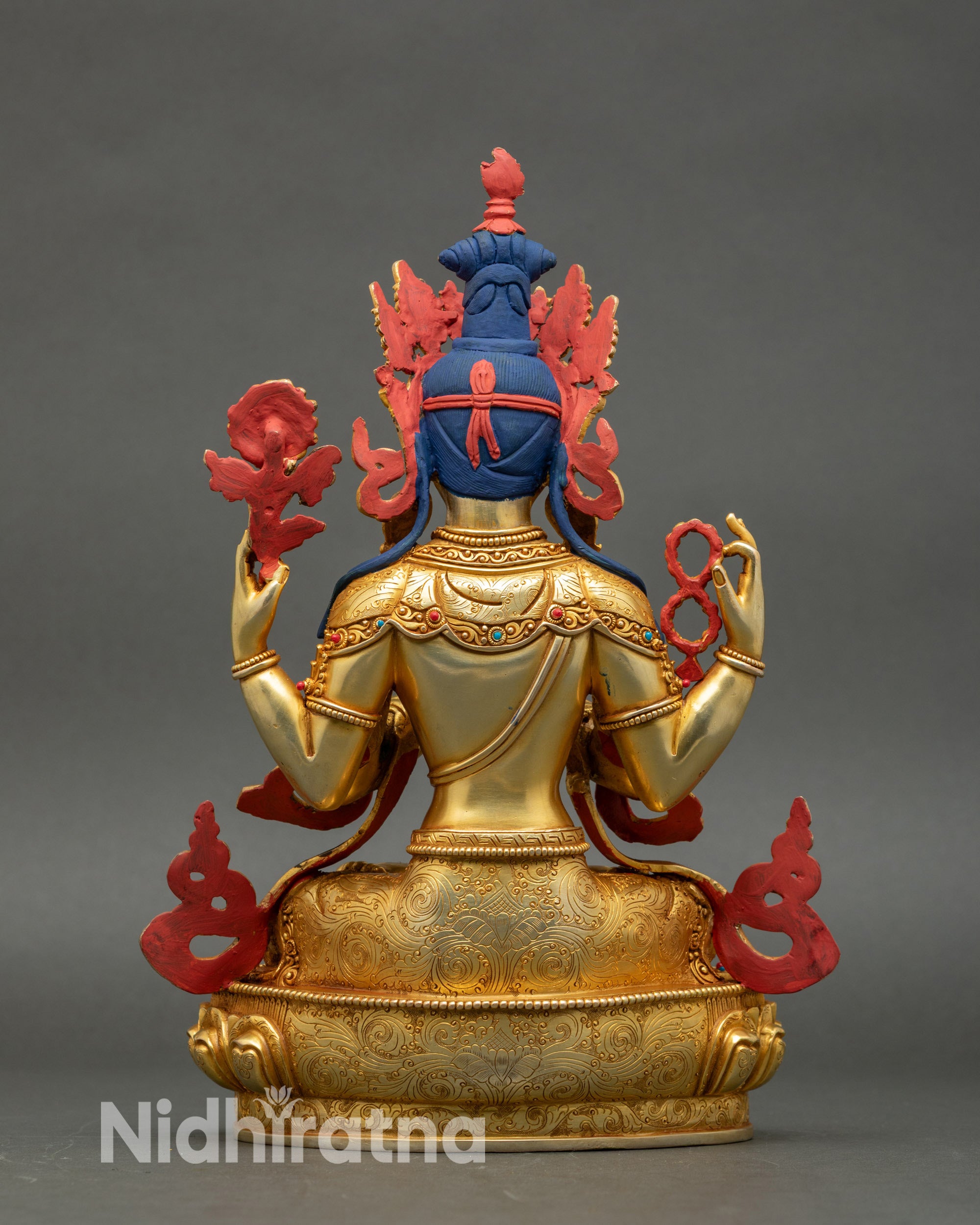 Nepalese Chenrezig statue for meditation, home altar, and spiritual décor