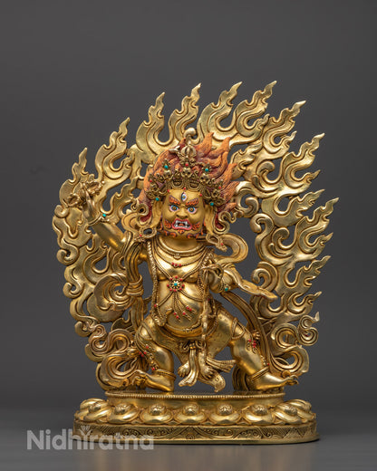Nepalese Vajrapani Statue | Handcrafted Wrathful Figurine