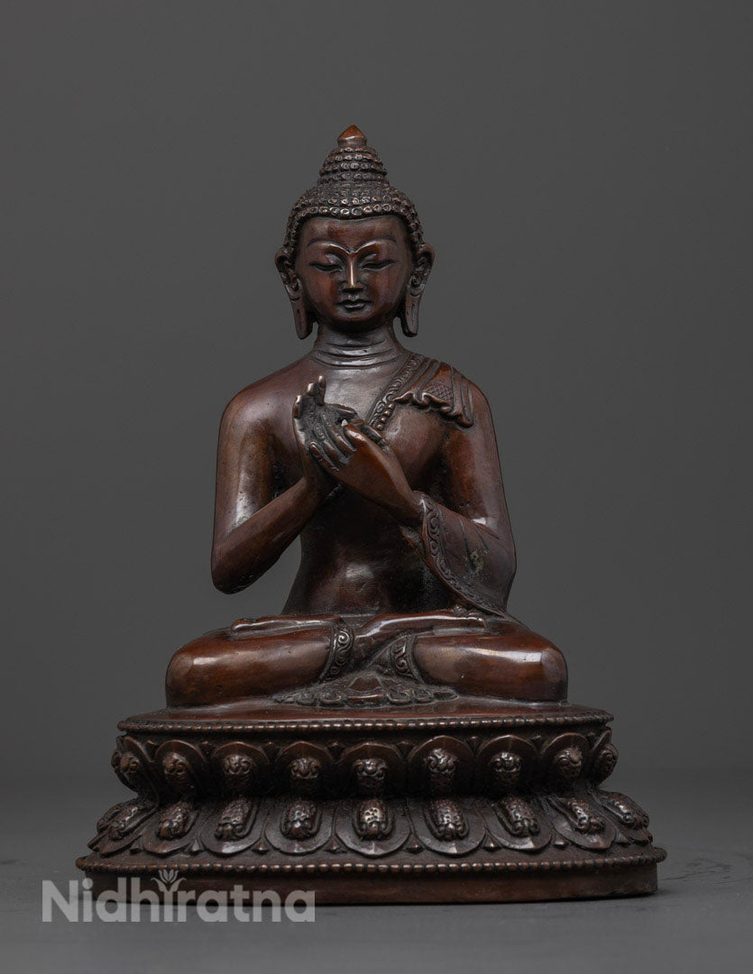 Hand Craft with Oxidized Copper | vairocana buddha statue