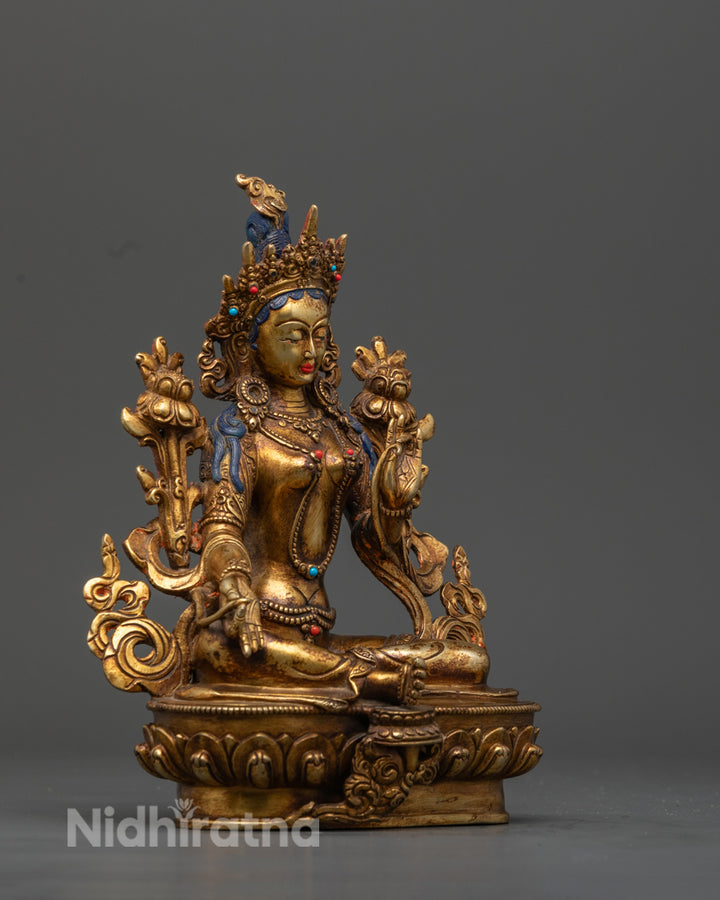 Sacred Antique Green Tara Statue