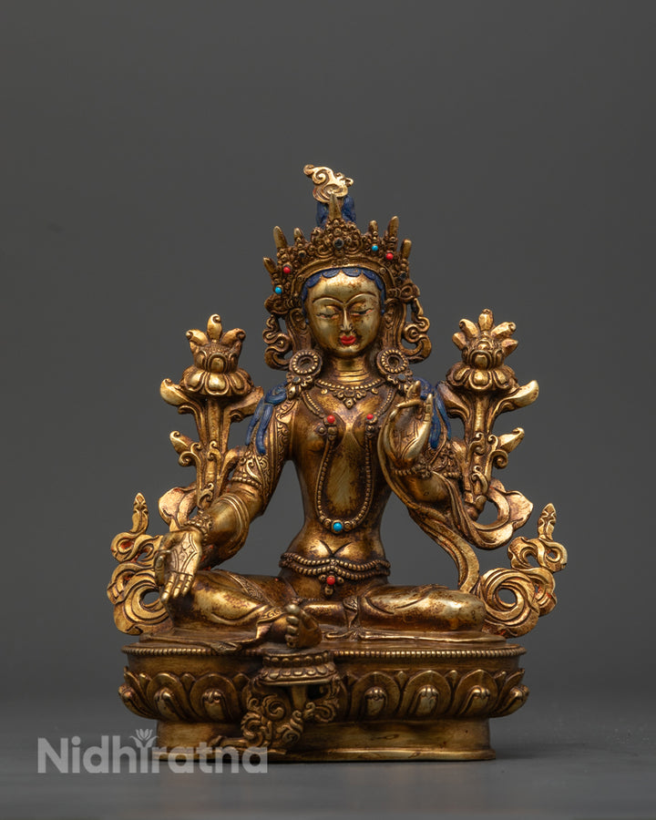 Sacred Antique Green Tara Statue