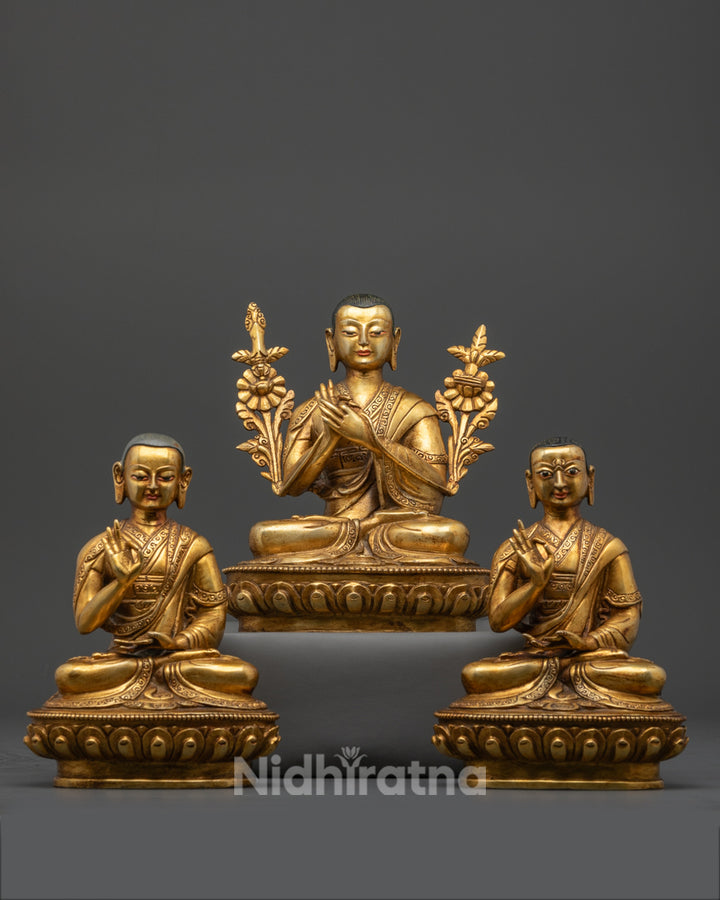 Tsongkhapa Set Statue | Himalayan Sacred Art