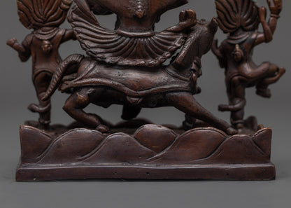Palden Lhamo Statue | Oxidized Copper Sculpture of Fierce Deity