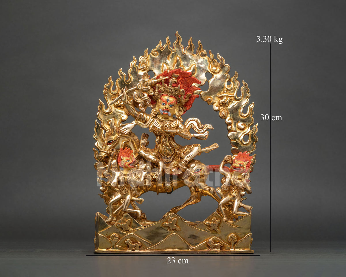 Handcrafted Palden Lhamo Statue | Tibetan Dharma Protector