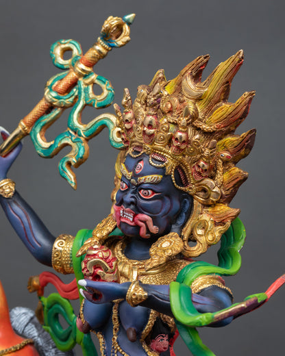 Handmade Palden Lhamo Statue | Tibetan Spiritual Artwork