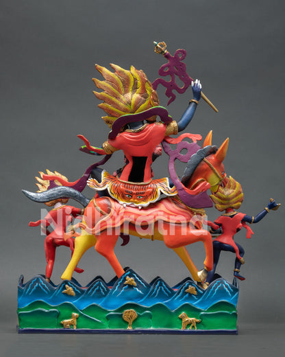 Handmade Palden Lhamo Statue | Tibetan Spiritual Artwork