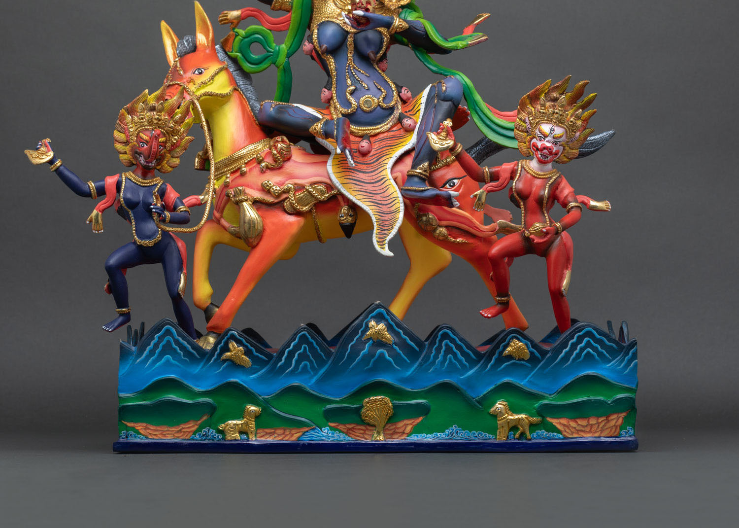 Handmade Palden Lhamo Statue | Tibetan Spiritual Artwork