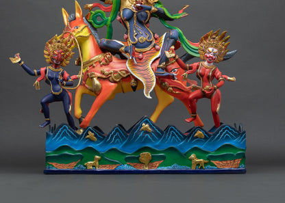 Handmade Palden Lhamo Statue | Tibetan Spiritual Artwork
