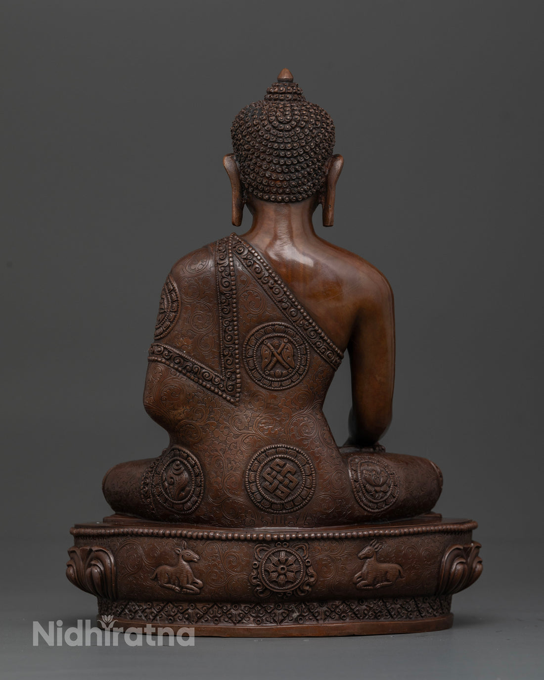 Handmade Full Oxidized Shakyamuni Buddha Statue