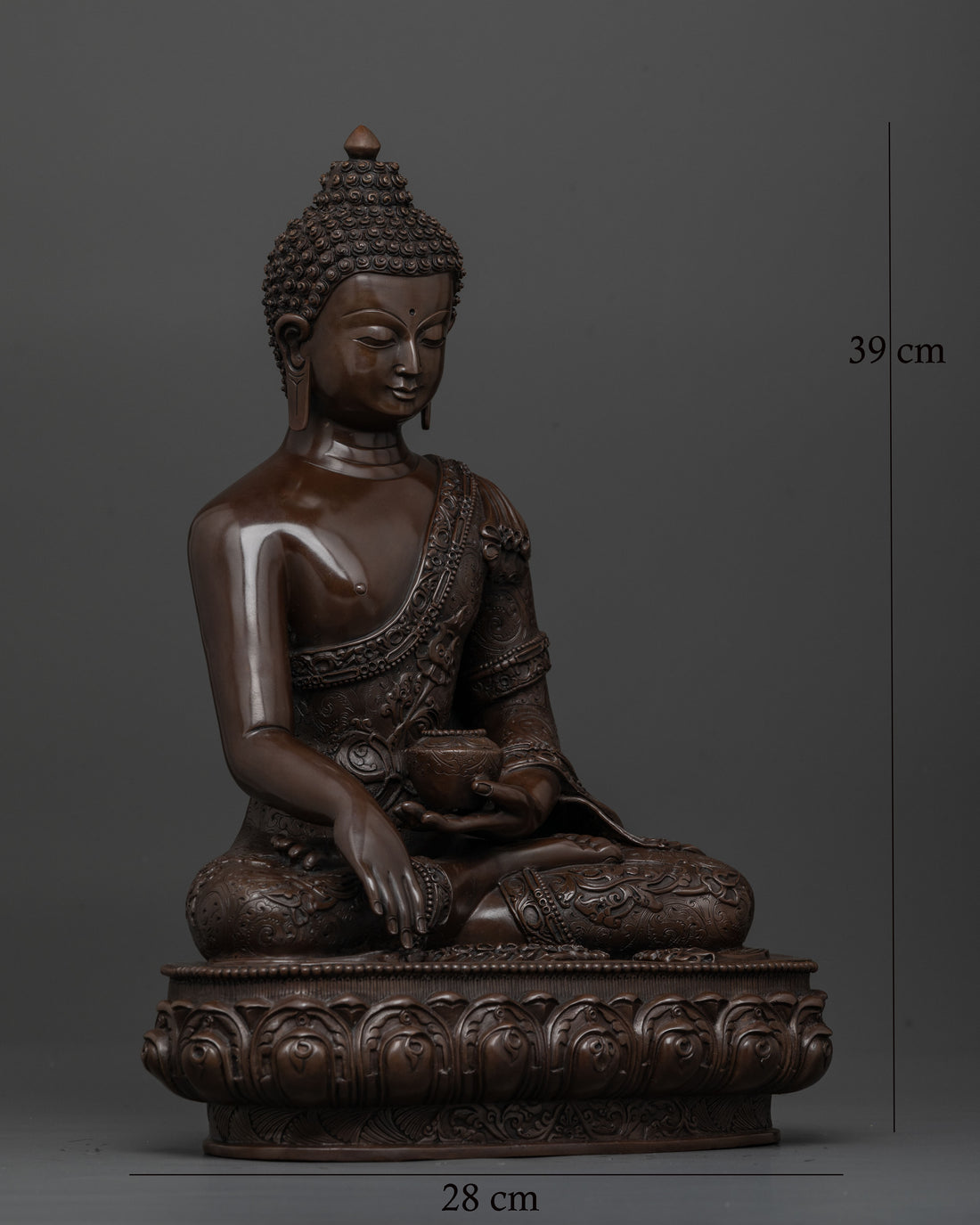 Authentic Oxidized Buddha Shakyamuni Statue