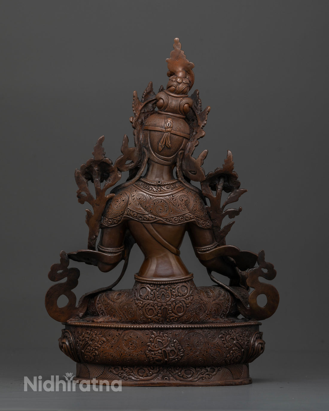 Oxidized Mother Green Tara Statue for Protection