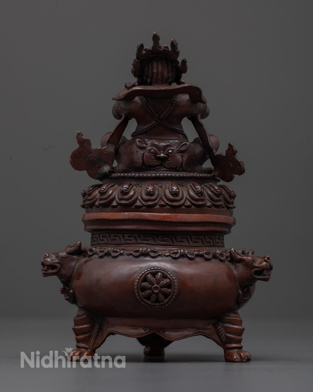 Powerful Dorje Kandro Sculpture – Tantric Statue in Oxidized Copper