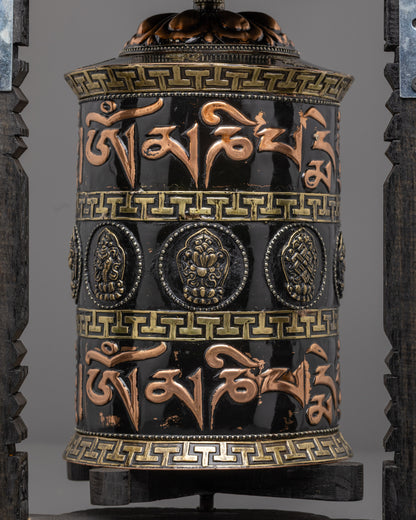 Classic Prayer Wheel | Expert Craftsmanship for Home or Shrine