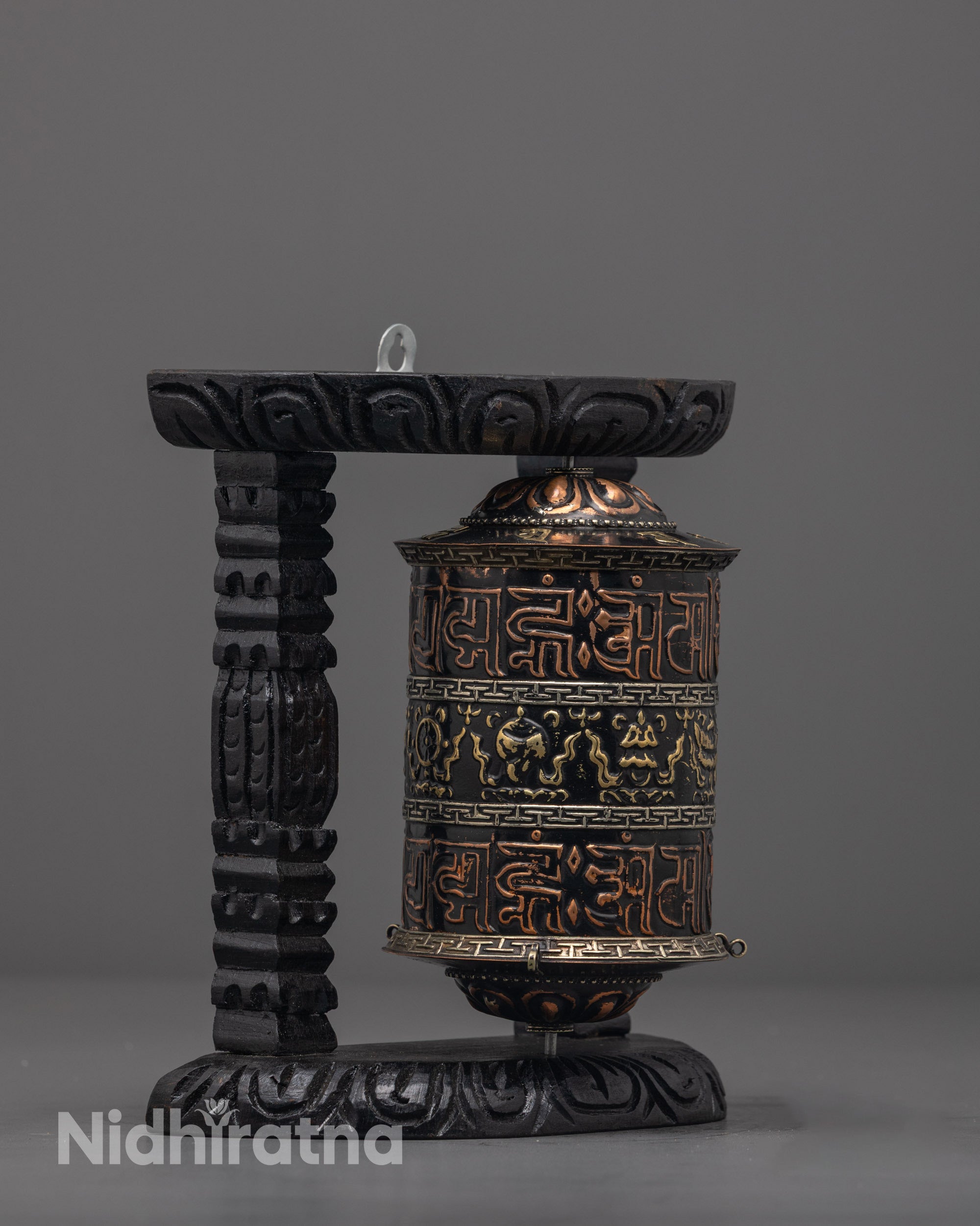 Decorative Buddhist Prayer Wheel | Mantra Spinner for Meditation
