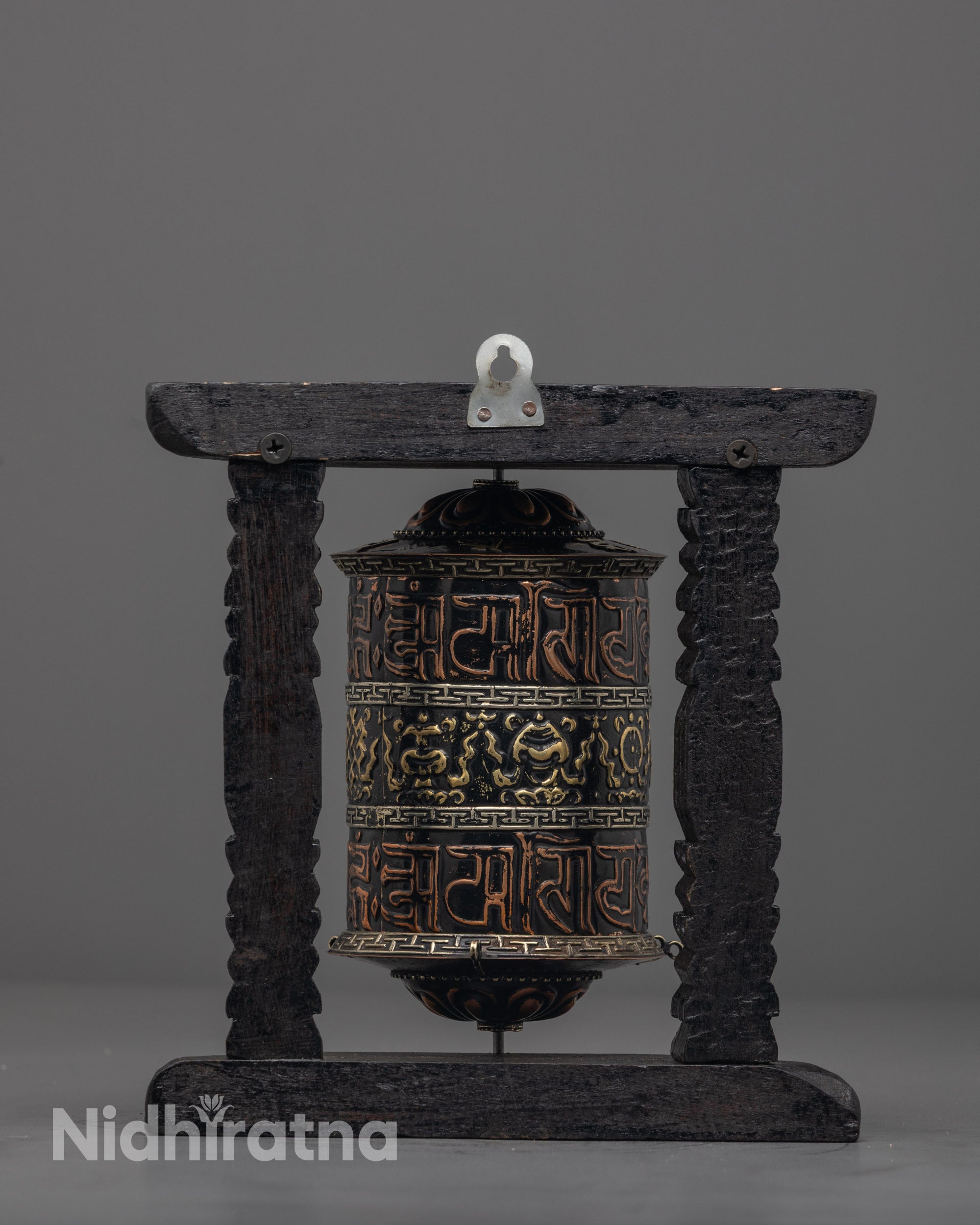 Decorative Buddhist Prayer Wheel | Mantra Spinner for Meditation