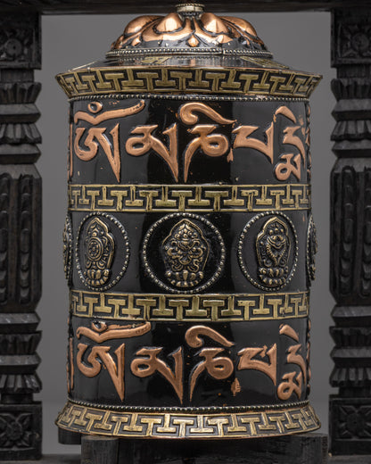 Classic Prayer Wheel | Expert Craftsmanship for Home or Shrine