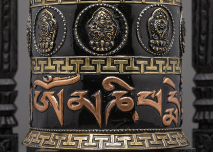 Classic Prayer Wheel | Expert Craftsmanship for Home or Shrine