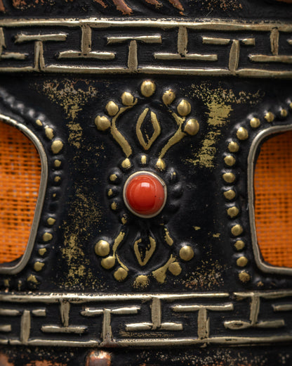 Mantra Prayer Wheel for Home & Temple | Copper Buddhist Spinner
