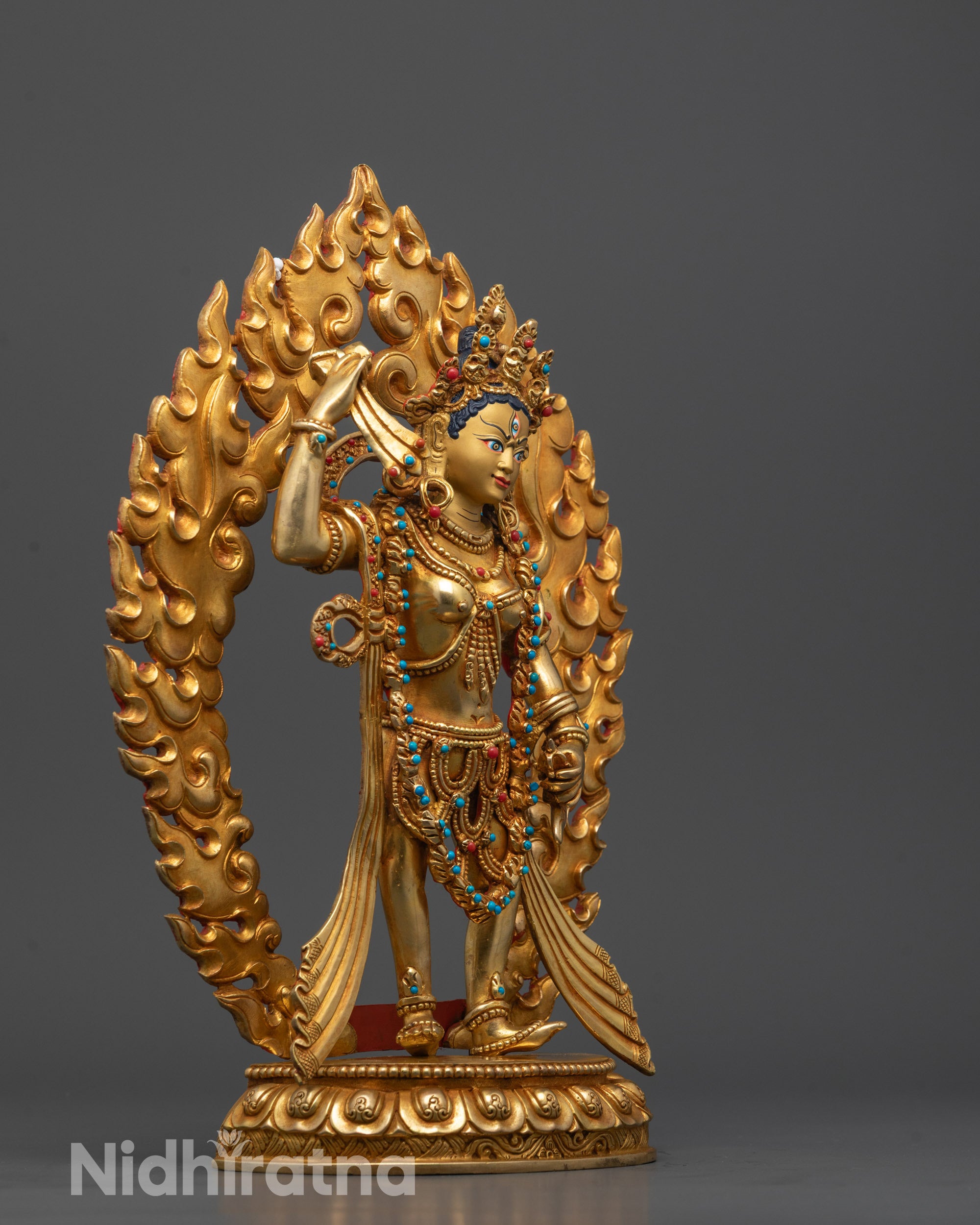 Premium Machig Labdron Tibetan Buddhist statue showcasing intricate lost wax method