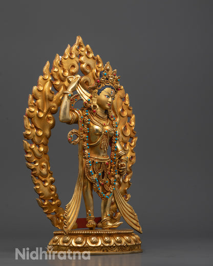 Premium Machig Labdron Tibetan Buddhist statue showcasing intricate lost wax method