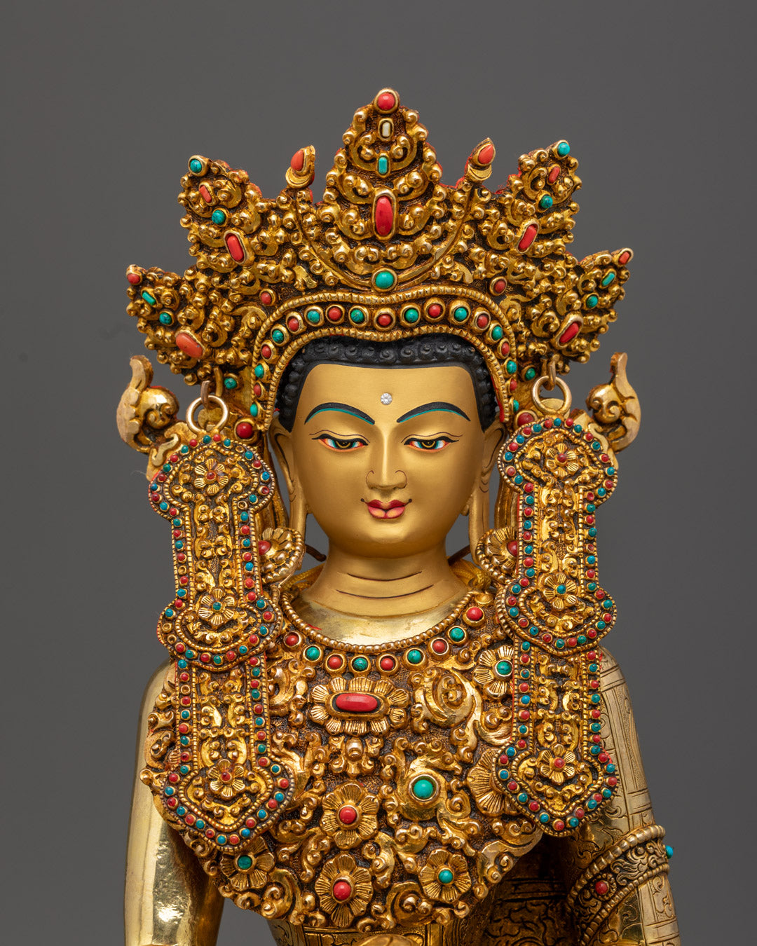 Premium Shakyamuni Buddha Sculpture | Handmade in Nepal with Mantra Chamber&nbsp;