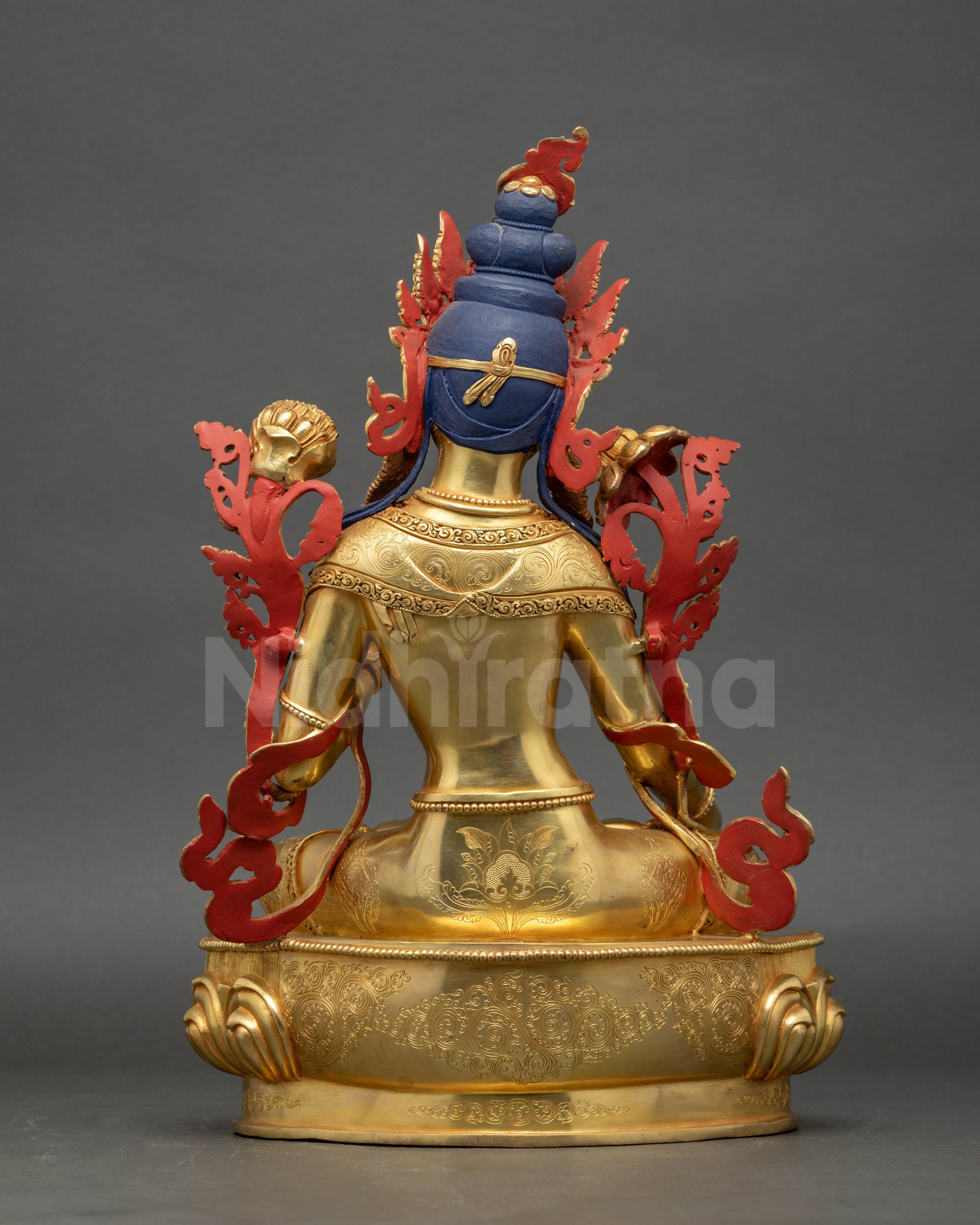 Pure Liberator White Tara Statue back view showing intricate robes and craftsmanship