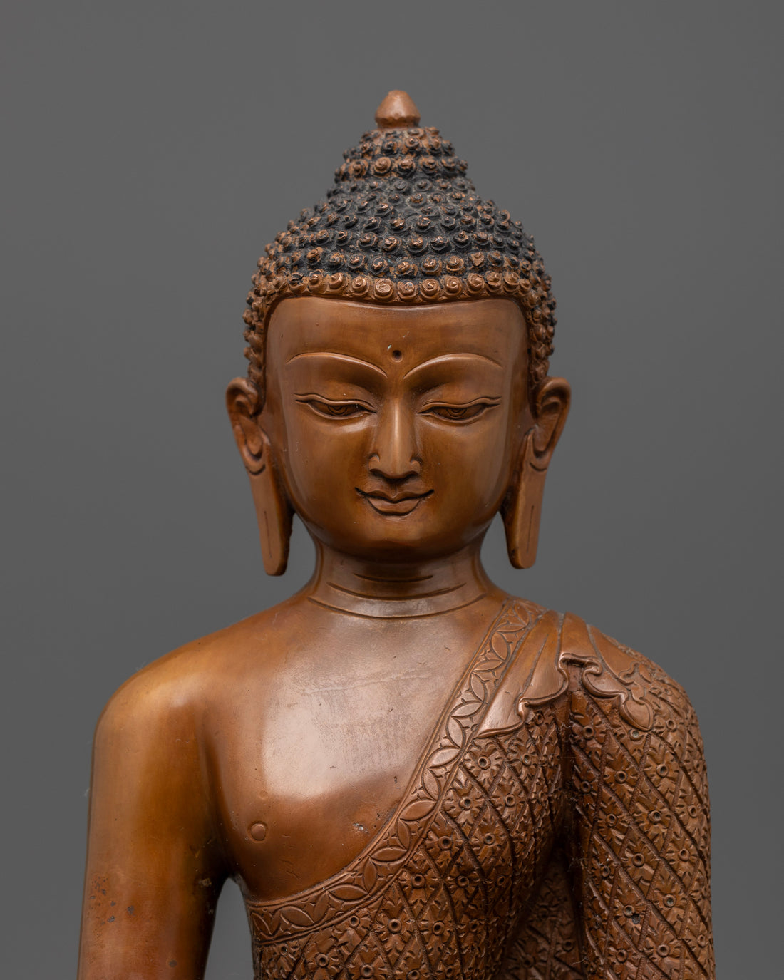 Oxidized Shakyamuni Buddha Statue